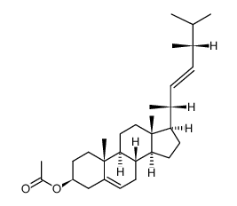 (22E,24R)-24-Methylcholesta-5,22-dien-3β-ol acetate structure