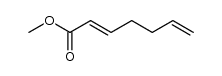 (E)-hepta-2,6-dienoic acid methyl ester结构式