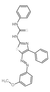 Thiourea,N-[5-[2-(3-methoxyphenyl)diazenyl]-4-phenyl-2-thiazolyl]-N'-phenyl-结构式