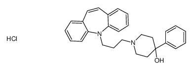 1-(3-benzo[b][1]benzazepin-11-ylpropyl)-4-phenylpiperidin-4-ol,hydrochloride Structure