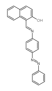 1-[(E)-((4-[(E)-Phenyldiazenyl]phenyl)imino)methyl]-2-naphthol structure