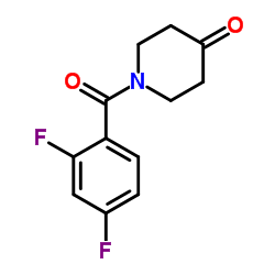 1-(2,4-difluorobenzoyl)piperidin-4-one Structure