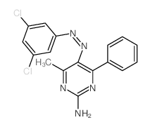 2-Pyrimidinamine,5-[2-(3,5-dichlorophenyl)diazenyl]-4-methyl-6-phenyl- structure