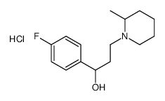 1-(4-fluorophenyl)-3-(2-methylpiperidin-1-yl)propan-1-ol,hydrochloride结构式