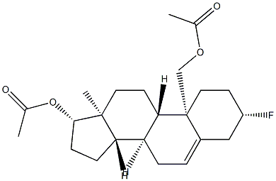3β-Fluoroandrost-5-ene-17β,19-diol diacetate结构式