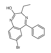 7-bromo-3-ethyl-5-phenyl-1,3-dihydro-1,4-benzodiazepin-2-one结构式