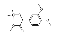 (3,4-Dimethoxyphenyl)(trimethylsilyloxy)acetic acid methyl ester结构式