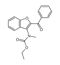 Ethyl N-(2-benzoyl-1-benzofuran-3-yl)-N-methylcarbamate结构式