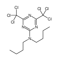 N,N-dibutyl-4,6-bis(trichloromethyl)-1,3,5-triazin-2-amine结构式