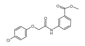 3-[2-(4-chlorophenoxy)acetylamino]benzoic acid methyl ester结构式