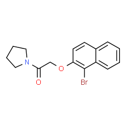 1-{[(1-bromo-2-naphthyl)oxy]acetyl}pyrrolidine结构式