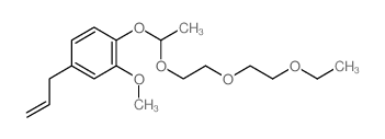 1-[1-[2-(2-ethoxyethoxy)ethoxy]ethoxy]-2-methoxy-4-prop-2-enyl-benzene结构式