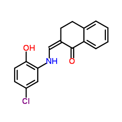 (2Z)-2-{[(5-Chloro-2-hydroxyphenyl)amino]methylene}-3,4-dihydro-1(2H)-naphthalenone结构式