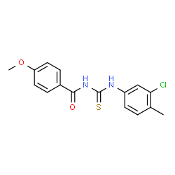 N-{[(3-chloro-4-methylphenyl)amino]carbonothioyl}-4-methoxybenzamide Structure