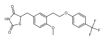 5-(4-methoxy-3-2-[4-(trifluoromethyl) phenoxy] ethylbenzyl)-1,3-thiazolane-2,4-dione Structure