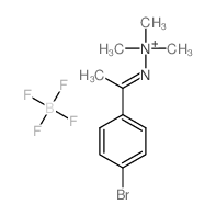 tetrafluoro-l4-borane, (E)-2-(1-(4-bromophenyl)ethylidene)-1,1,1-trimethylhydrazin-1-ium salt Structure