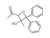 2-acetyl-3-hydroxy-3-methyl-2,2-diphenyloxetane结构式