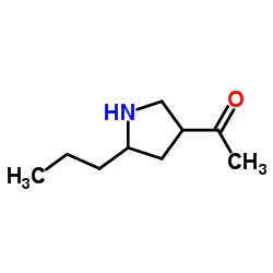 Ethanone, 1-(5-propyl-3-pyrrolidinyl)- (9CI) structure