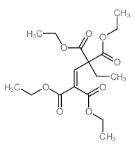 1,1,3,3-tetraethyl pent-1-ene-1,1,3,3-tetracarboxylate结构式