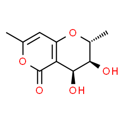 2H,5H-Pyrano[4,3-b]pyran-5-one, 3,4-dihydro-3,4-dihydroxy-2,7-dimethyl-, (2R,3S,4S)-rel- (9CI)结构式