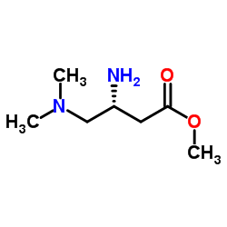 Butanoic acid, 3-amino-4-(dimethylamino)-, methyl ester, (3R)- (9CI) structure