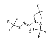 N,N,N'-tris(trifluoromethylmercapto)-chloroformamidine Structure
