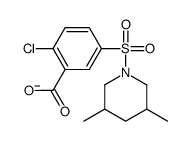 trans-2-chloro-5-[(3,5-dimethylpiperidin-1-yl)sulphonyl]benzoic acid结构式