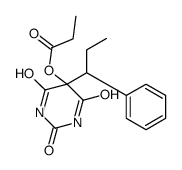 [2,4,6-trioxo-5-(1-phenylpropyl)-1,3-diazinan-5-yl] propanoate Structure