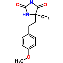 5-[2-(4-METHOXYPHENYL)ETHYL]-5-METHYLIMIDAZOLIDINE-2,4-DIONE structure