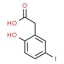 (2-Hydroxy-5-iodophenyl)acetic acid Structure