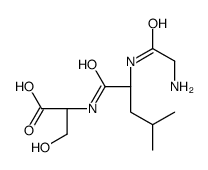 (2S)-2-[[(2S)-2-[(2-aminoacetyl)amino]-4-methylpentanoyl]amino]-3-hydroxypropanoic acid Structure