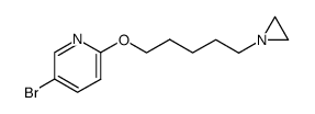 2-{[5-(1-aziridinyl)pentyl]oxy}-5-bromopyridine结构式