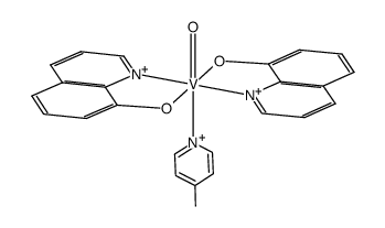 bis(8-quinolinato)oxovanadium(IV)(4-methylpyridine)结构式