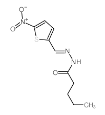 Pentanoic acid,2-[(5-nitro-2-thienyl)methylene]hydrazide Structure