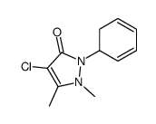 4-chloro-2-cyclohexa-2,4-dien-1-yl-1,5-dimethylpyrazol-3-one结构式