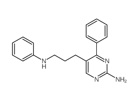 5-(3-anilinopropyl)-4-phenyl-pyrimidin-2-amine结构式