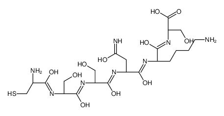 (2S)-2-[[(2S)-6-amino-2-[[(2S)-4-amino-2-[[(2S)-2-[[(2S)-2-[[(2R)-2-amino-3-sulfanylpropanoyl]amino]-3-hydroxypropanoyl]amino]-3-hydroxypropanoyl]amino]-4-oxobutanoyl]amino]hexanoyl]amino]-3-hydroxypropanoic acid结构式