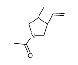 Pyrrolidine, 1-acetyl-3-ethenyl-4-methyl-, cis- (9CI)结构式