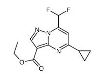 ethyl 5-cyclopropyl-7-(difluoromethyl)pyrazolo[1,5-a]pyrimidine-3-carboxylate structure