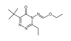 N-(6-tert-butyl-3-ethyl-5-oxo-5H-[1,2,4]triazin-4-yl)-formimidic acid ethyl ester Structure