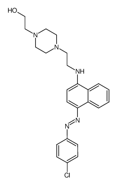 2-(4-{2-[4-(4-chloro-phenylazo)-naphthalen-1-ylamino]-ethyl}-piperazin-1-yl)-ethanol结构式