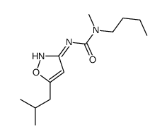 1-butyl-1-methyl-3-[5-(2-methylpropyl)-1,2-oxazol-3-yl]urea结构式