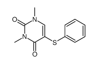 1,3-dimethyl-5-phenylsulfanylpyrimidine-2,4-dione结构式