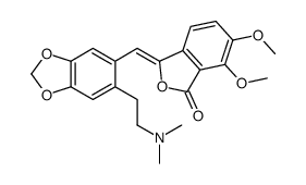 (3E)-3-[[6-[2-(dimethylamino)ethyl]-1,3-benzodioxol-5-yl]methylidene]-6,7-dimethoxy-2-benzofuran-1-one结构式