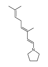 3,7-dimethyl-1-pyrrolidino 1,3,6-octatriene Structure