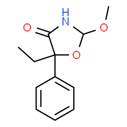 5-ethyl-2-methoxy-5-phenyl-oxazolidin-4-one结构式