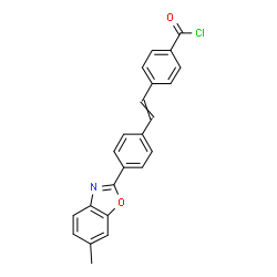 Benzoyl chloride, 4-[2-[4-6-methyl-2-benzoxazoyl)phenyl]ethenyl]- structure