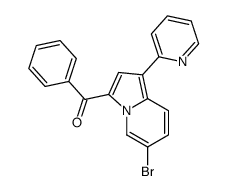 (6-bromo-1-pyridin-2-ylindolizin-3-yl)-phenylmethanone结构式