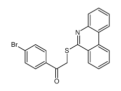 1-(4-bromophenyl)-2-phenanthridin-6-ylsulfanylethanone Structure