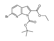 2-Ethyl 1-(2-methyl-2-propanyl) 6-bromo-1H-pyrrolo[2,3-b]pyridine -1,2-dicarboxylate结构式